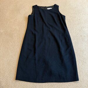 Garfield & Marks Black Sheath Dress Minimal Career Sleeveless Round Neck Size 16
